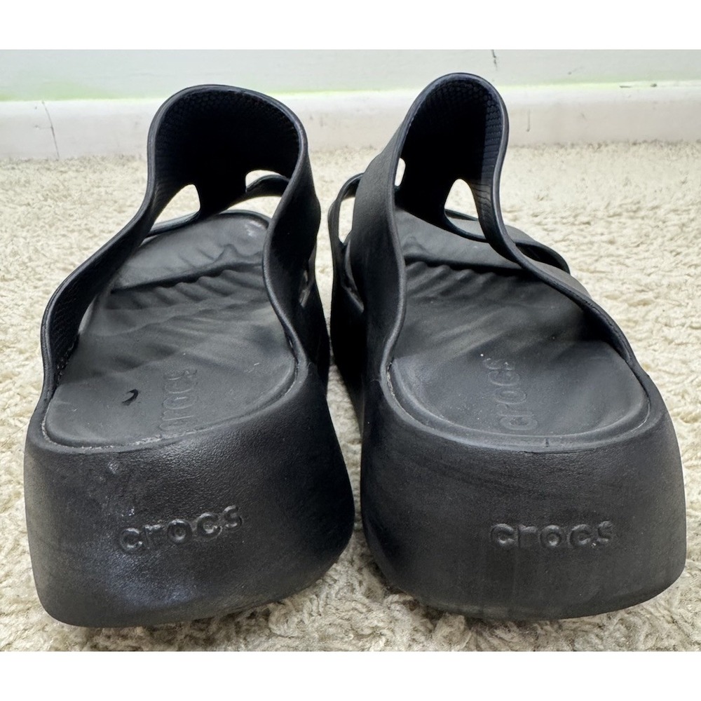 Crocs Womens Getaway Chunky Platform Sandal Flip Flop Size 10 Black Comfort Y2K - Picture 7 of 10